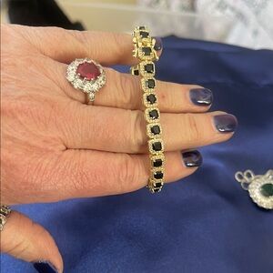 Elegant Black and Gold Bracelet